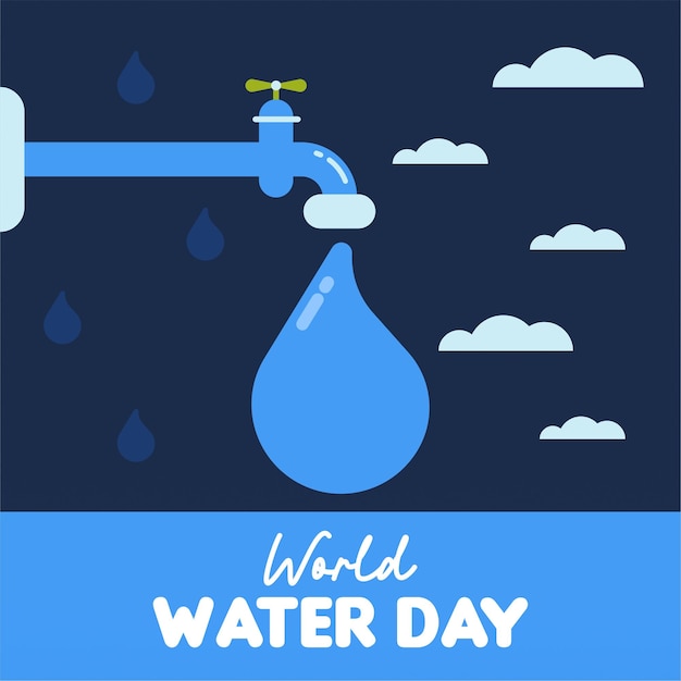 World water day background illustration