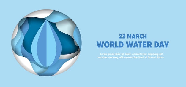 World water day background.