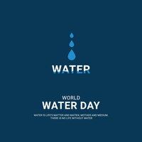 Vector world water day. creative design free vector