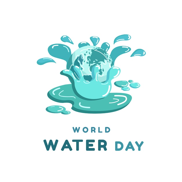 Vector world water day illustration banner