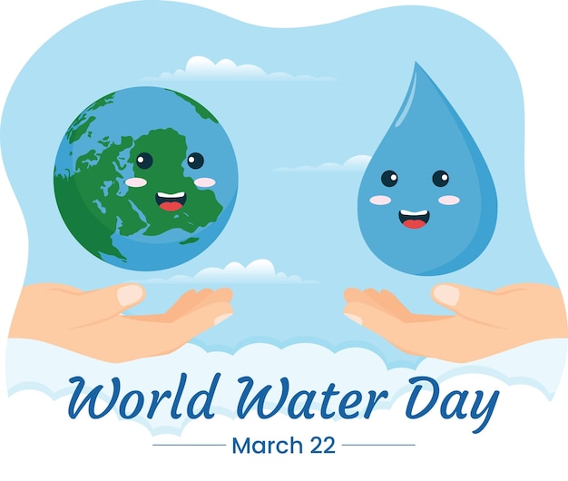 World Water Day Illustration with Nature
