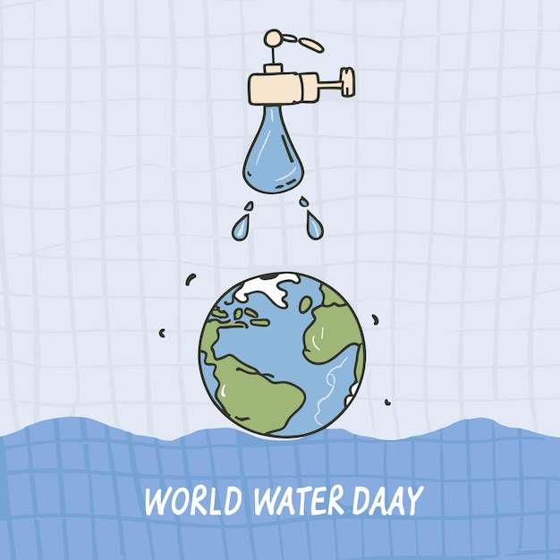 세계 물의 날 일러스트레이션
