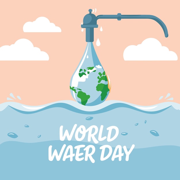 Illustrazione della giornata mondiale dell'acqua