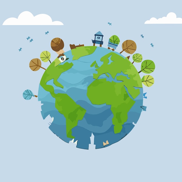 Vector world water day illustration