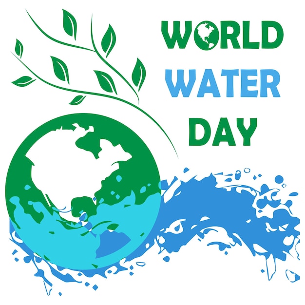 Premium Vector World water day poster design