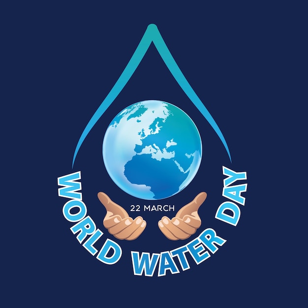 World water day , save the water   design template