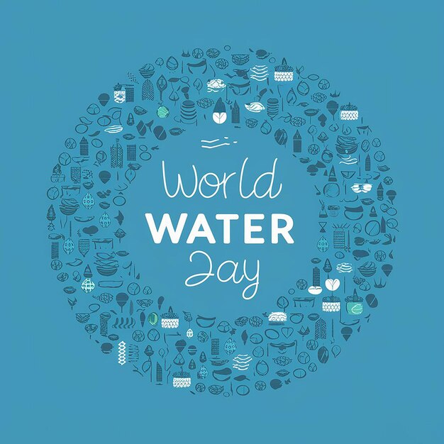 Vector world water day vector background