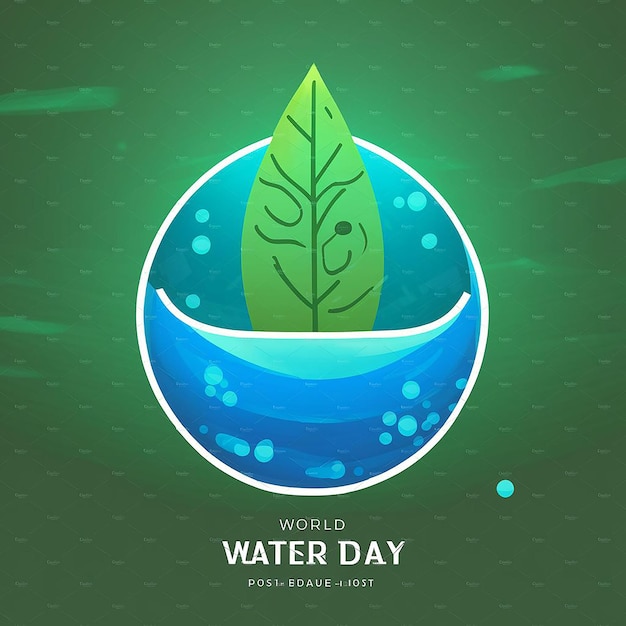 Vector world water day vector background