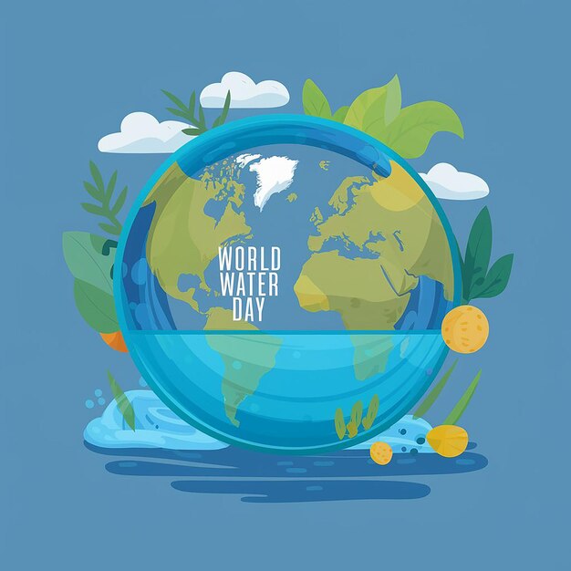 World water day vector background
