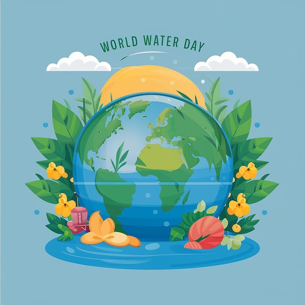 World water day vector background