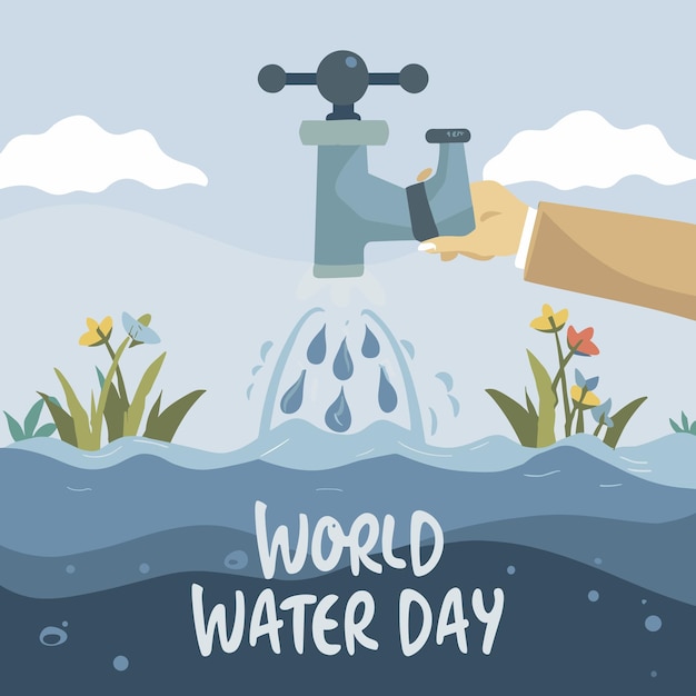 Vector world water day vector design