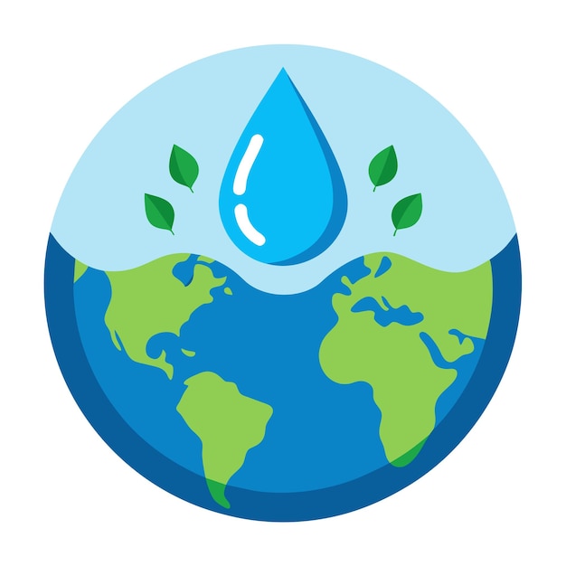 Vector world water day vector illustration