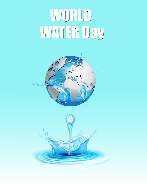 Vector world water day