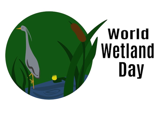 World Wetland Day idea for poster banner flyer or postcard