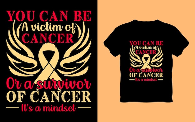 무엇이든 될 수 있는 세상에서 유방암 인식 티셔츠 디자인 프리미엄 벡터