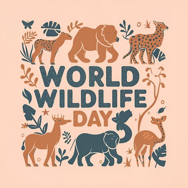 Vector world wildlife day stock vector