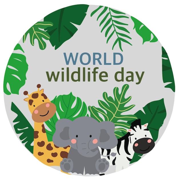 World wildlife day vector design illustration