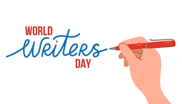 World Writers Day. March 3. Holiday concept. Template for background, banner, card, poster with text