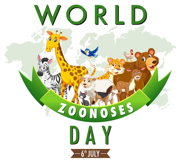 World zoonoses day banner design