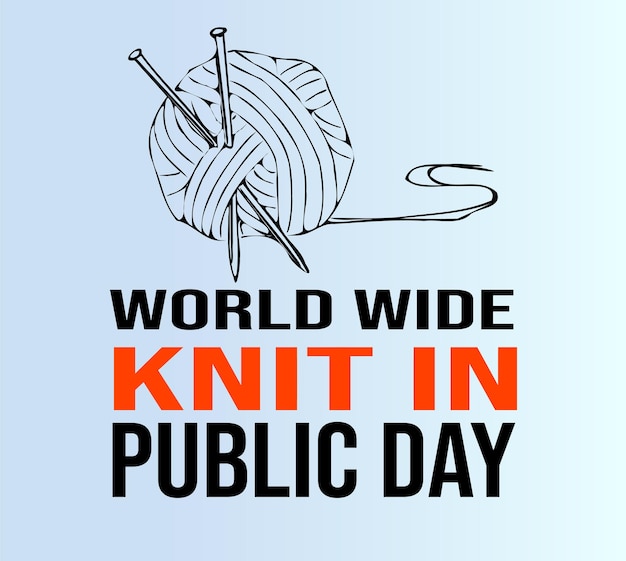 Premium Vector Worldwide knit in public day