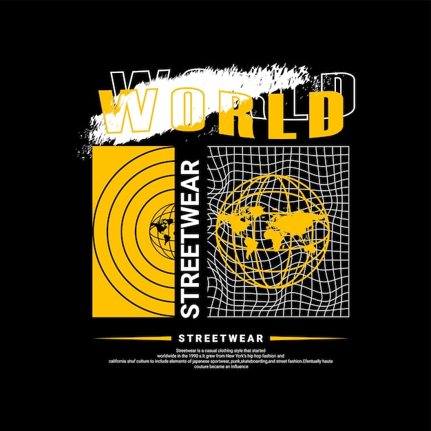 Vector worldwide writing designs are perfect for tshirt screen printing