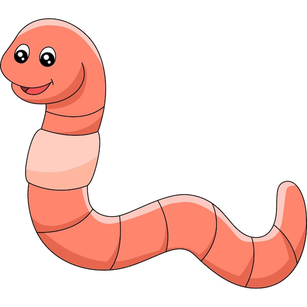 Illustrazione di clipart colorate del fumetto del verme