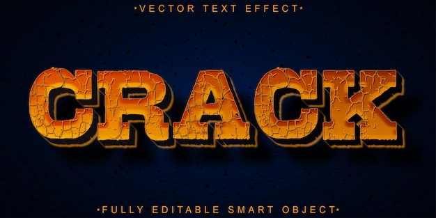Worn Crash Crack Vector Fully Editable Smart Object Text Effect