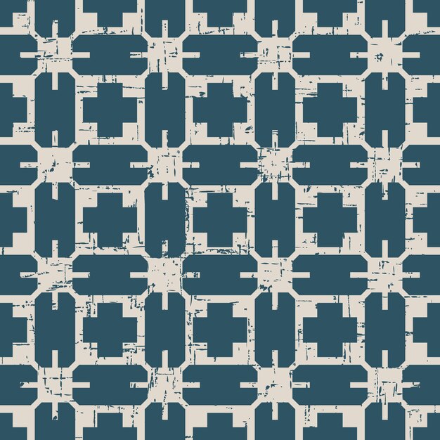 Worn out antique seamless pattern with Geometry Cross Polygon Elements