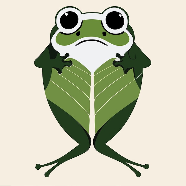 Worried Frog Illustration