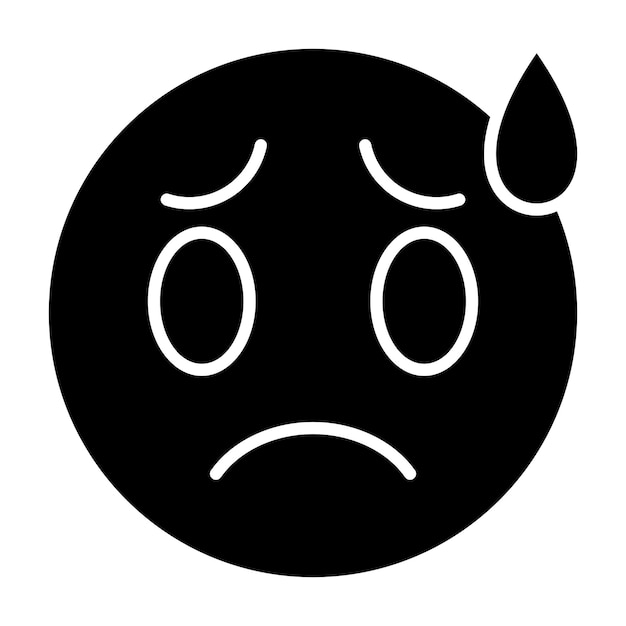 Vector worried icon