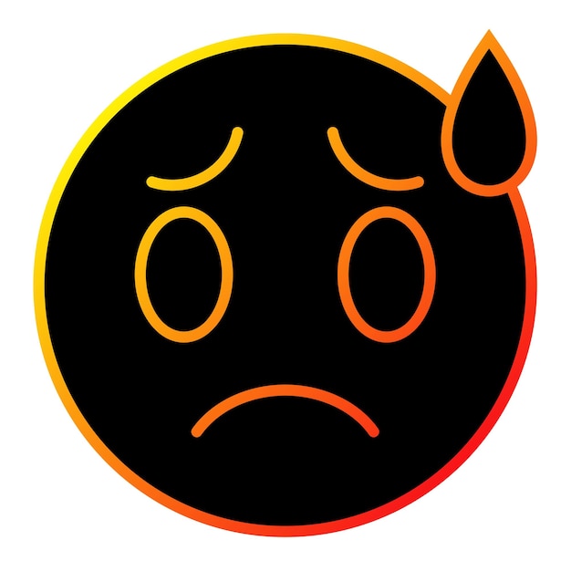 Vector worried icon