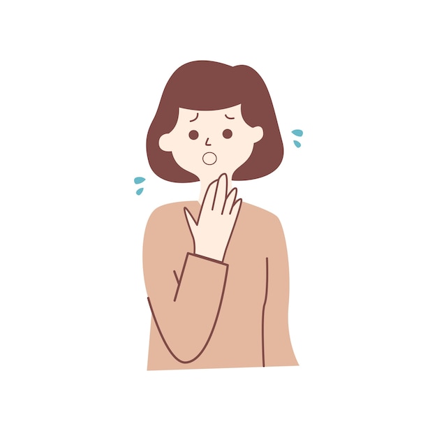 Worried woman illustration