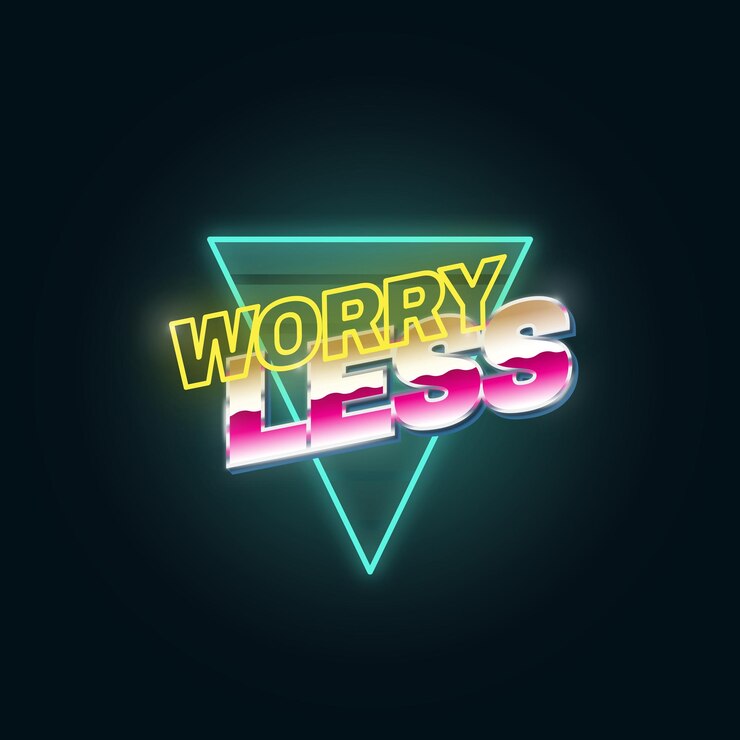 Vector worry less typography vector graphic concept