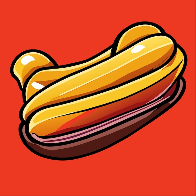 Worst hotdog doodle vectorillustratie