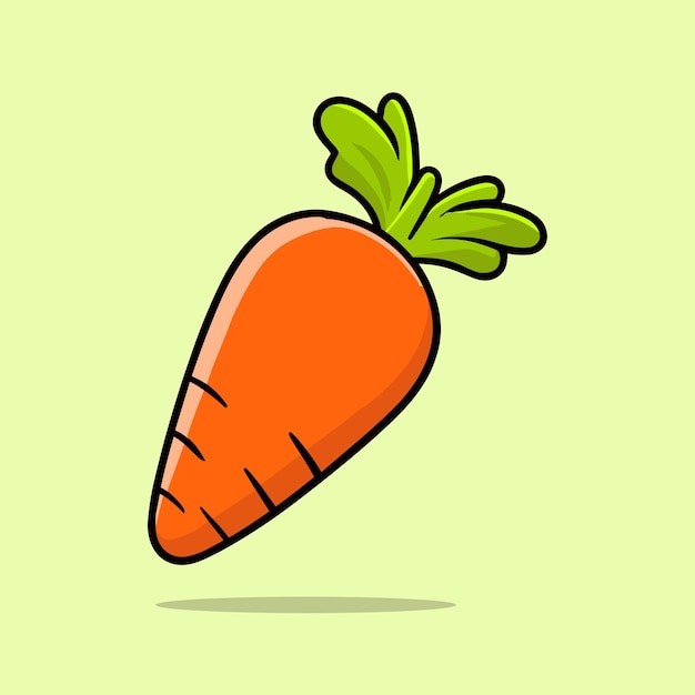wortel cartoon vector schets illustratie voedsel natuur concept