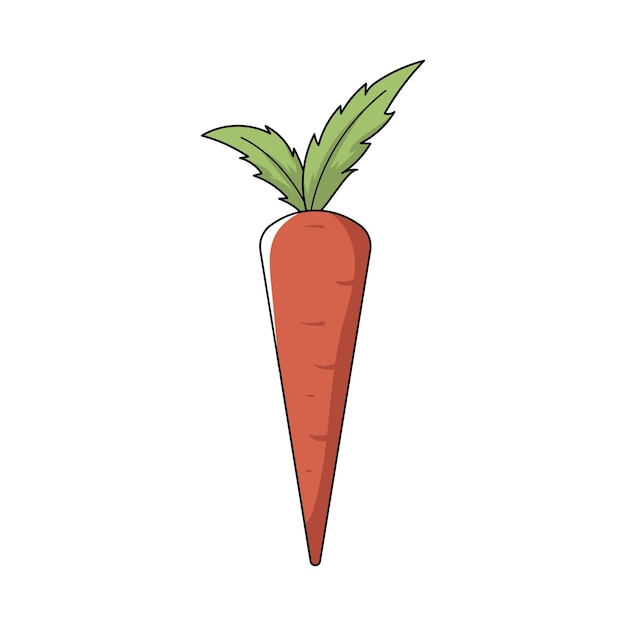 Vector wortel illustratie vector groenten witte achtergrond