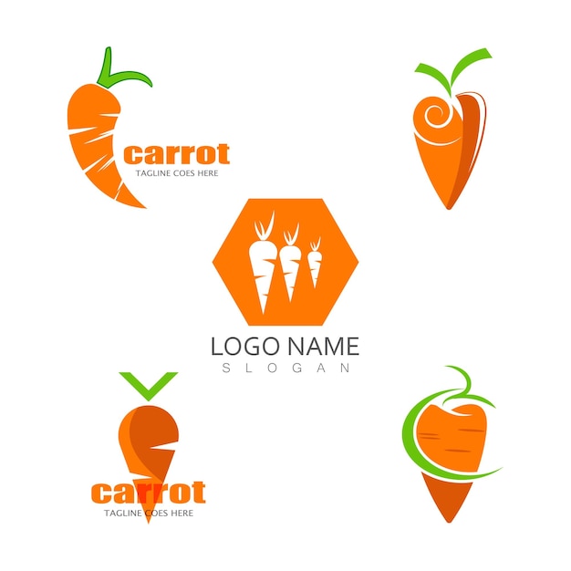 Wortel Vector pictogram ontwerp illustratie sjabloon