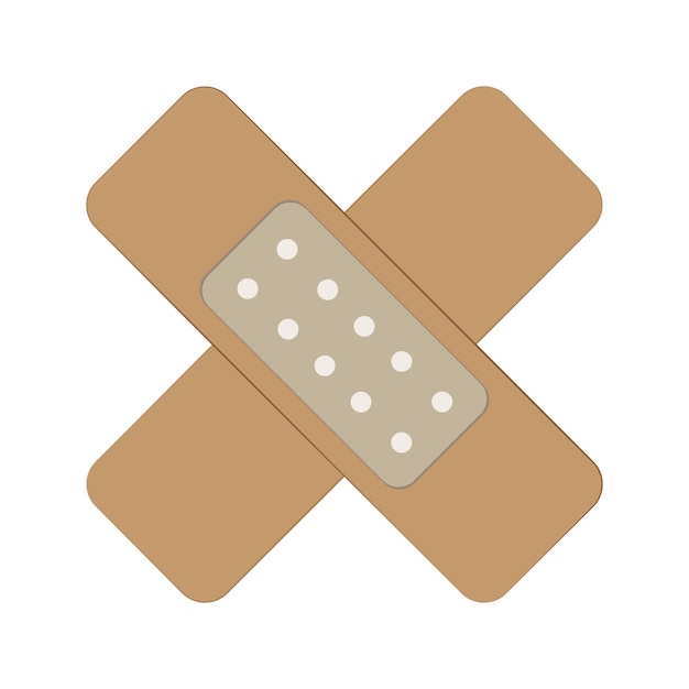 Wound plaster icon logo vector design template