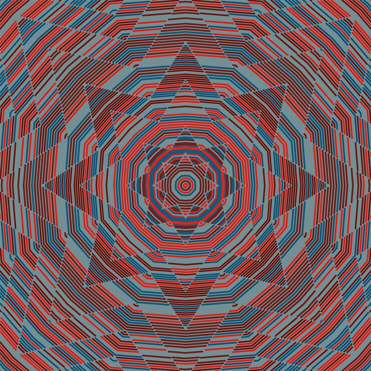 Vector woven yarn mandala vector seamless pattern geometric ornament d