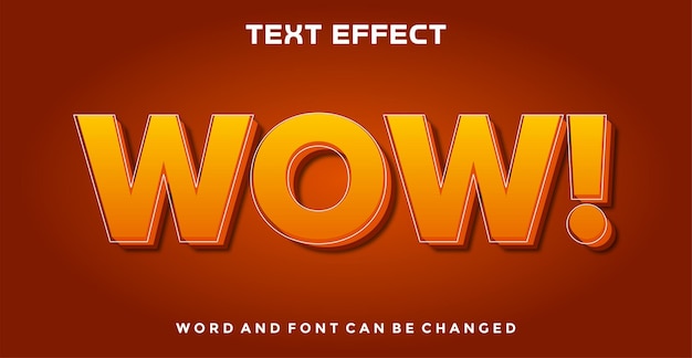 Wow bewerkbare teksteffect