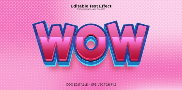 Vector wow editable text effect in modern trend style