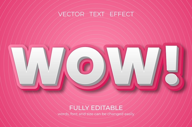 Wow effect with a pink background