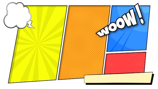 wow frame komische achtergrond vector