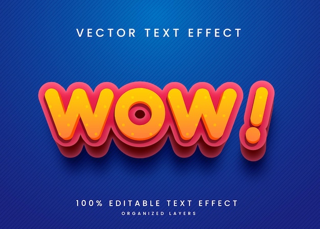 Редактируемый текстовый эффект в стиле Wow