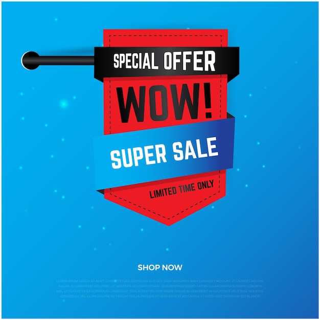 Wow super sale banner special offer