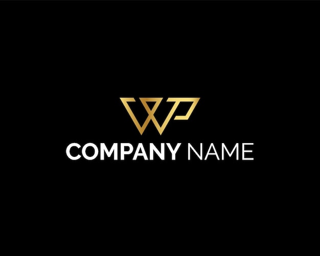 Wp letter logo design template vector graphic branding element vector logo illustration