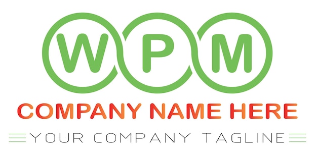 Vector wpm letter logo design