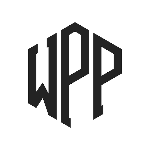 WPP-logoontwerp Initiële letter WPP-monogram Logo met behulp van zeshoekige vorm