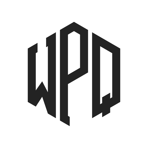 WPQ Logo Design Initial Letter WPQ Monogram Logo using Hexagon shape