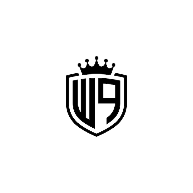 WQ monogram logo ontwerp letter tekst naam symbool monochrome logotype alfabet karakter eenvoudig logo